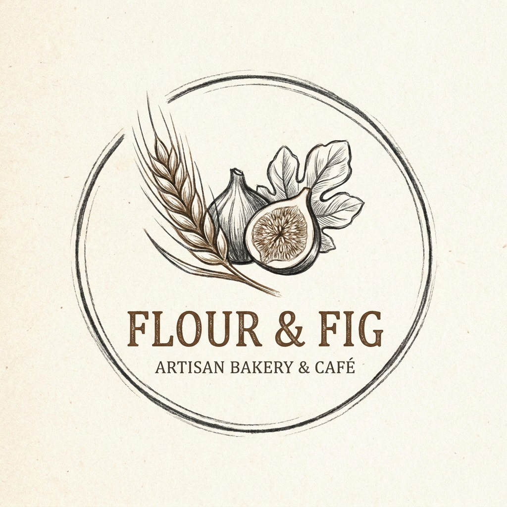 Flour & Fig artisan bakery and cafe logo